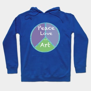 Peace love and Art purple version Hoodie